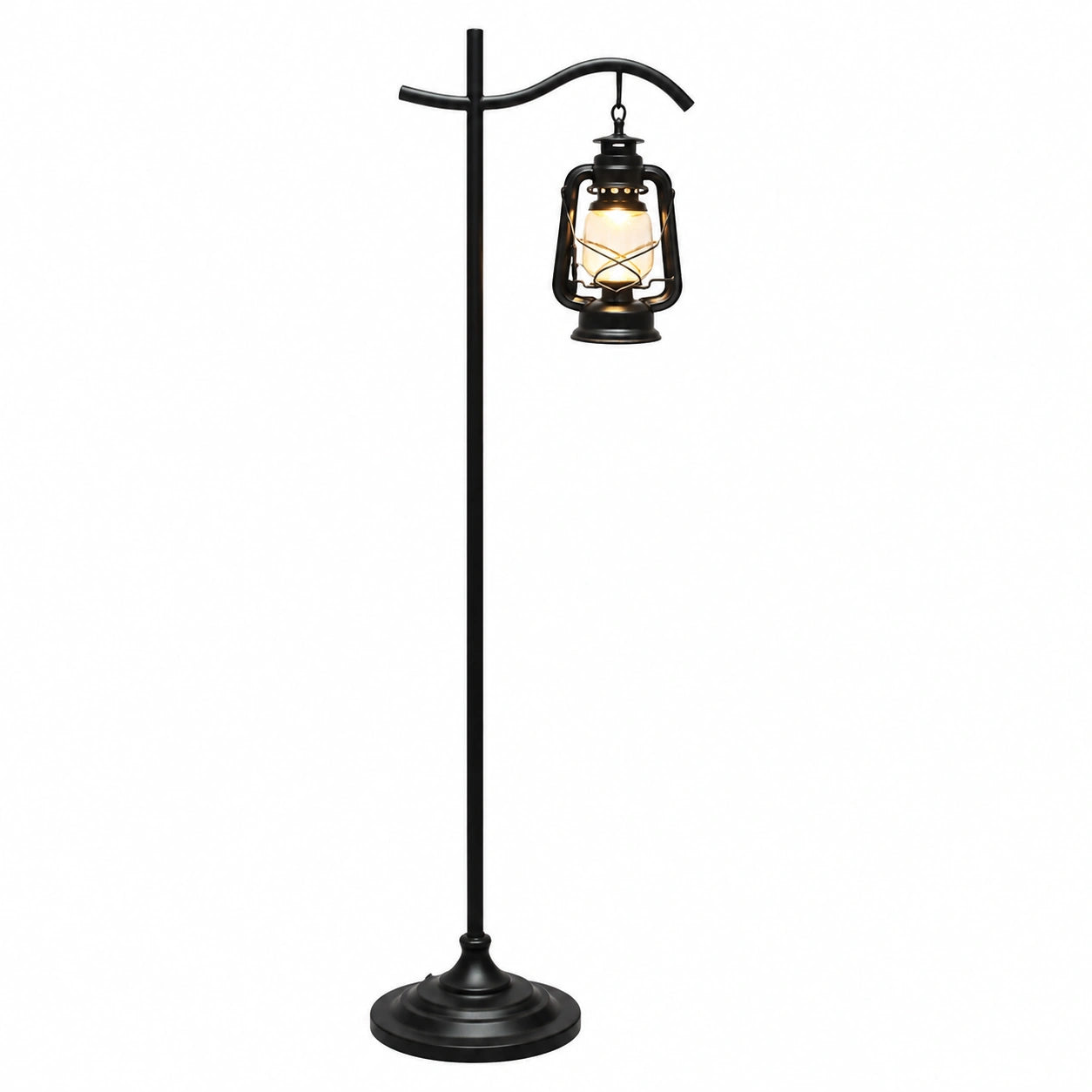 Vintage Stehlampe im Kerosinlampen-Design für Wohnzimmer oder Balkon