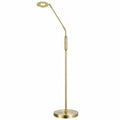 Fischer & Honsel LED-Stehlampe, Messing, Weiß, Höhe 135 cm, Acryl, Metall, Dimmfunktion