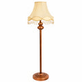 Vintage Stehlampe aus Schmiedeeisen mit Drucktastenschalter, Warmes Licht für Wohnzimmer und Schlafzimmer, Messing