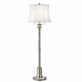Casa Padrino Barock Stehleuchte Antik Silber/Weiß Ø 43 x H 157,5 cm - Luxuriöse Lampe im Barockdesign