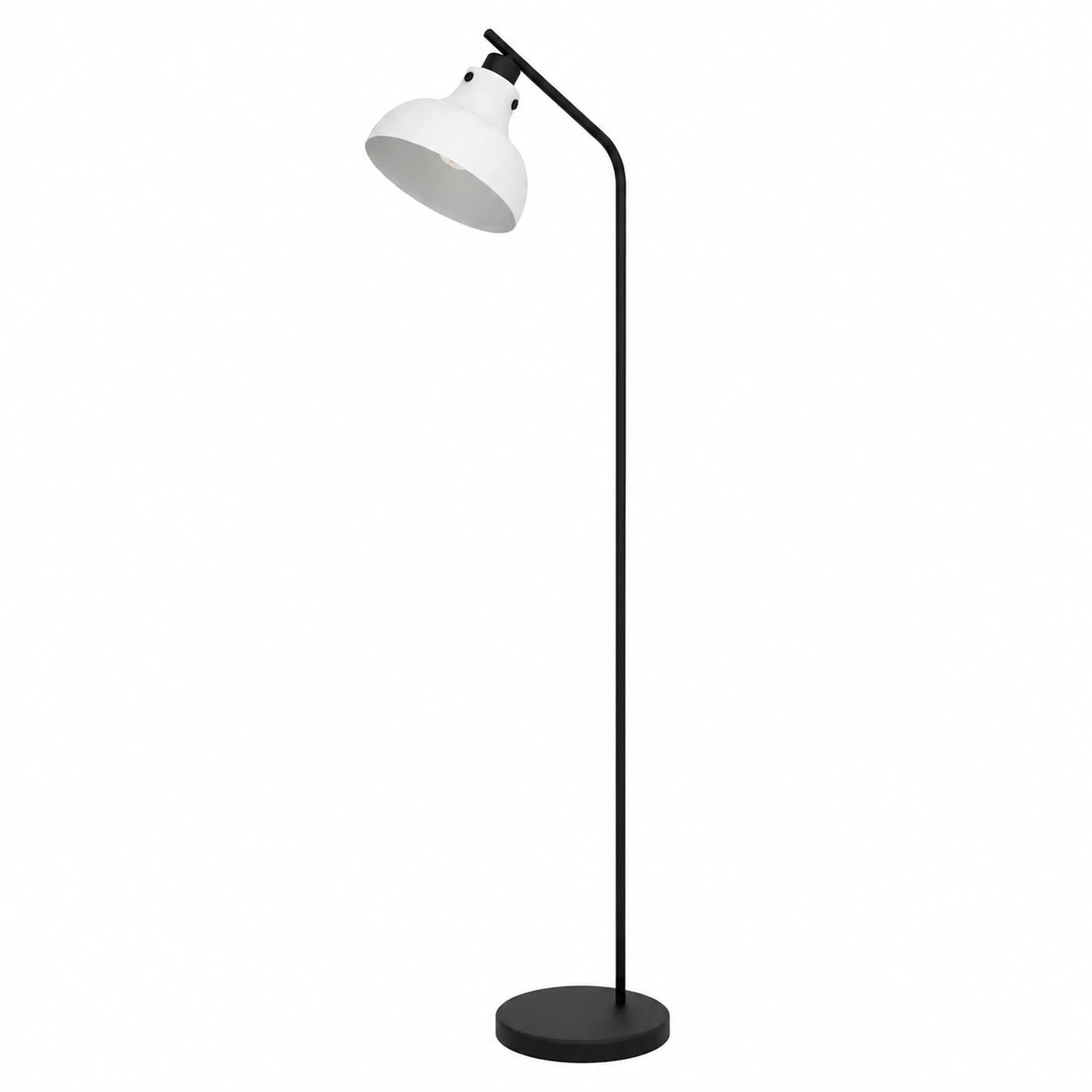 EGLO Stehleuchte Matlock aus Metall, Industrial Design, Schwarz und Grau, E27, für Wohnzimmer