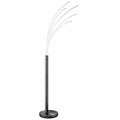 Moderne LED-Bogenleuchte ECLIPSE in Grau, 208 cm Höhe
