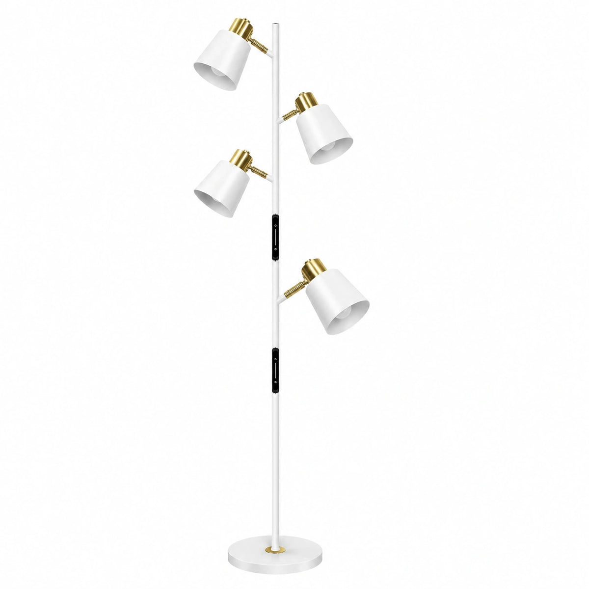 Moderne LED-Stehlampe 36W mit Fernbedienung, Touch, 4 Farbtemperaturen, Drehbares Design, Ideal für Wohnzimmer, Schlafzimmer, Büro, Weiß
