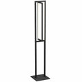 LED-Stehlampe Siberia, dimmbar mit Fernbedienung, minimalistisch, Metall in Schwarz, Kunststoff in Weiß, warm- & kaltweiß