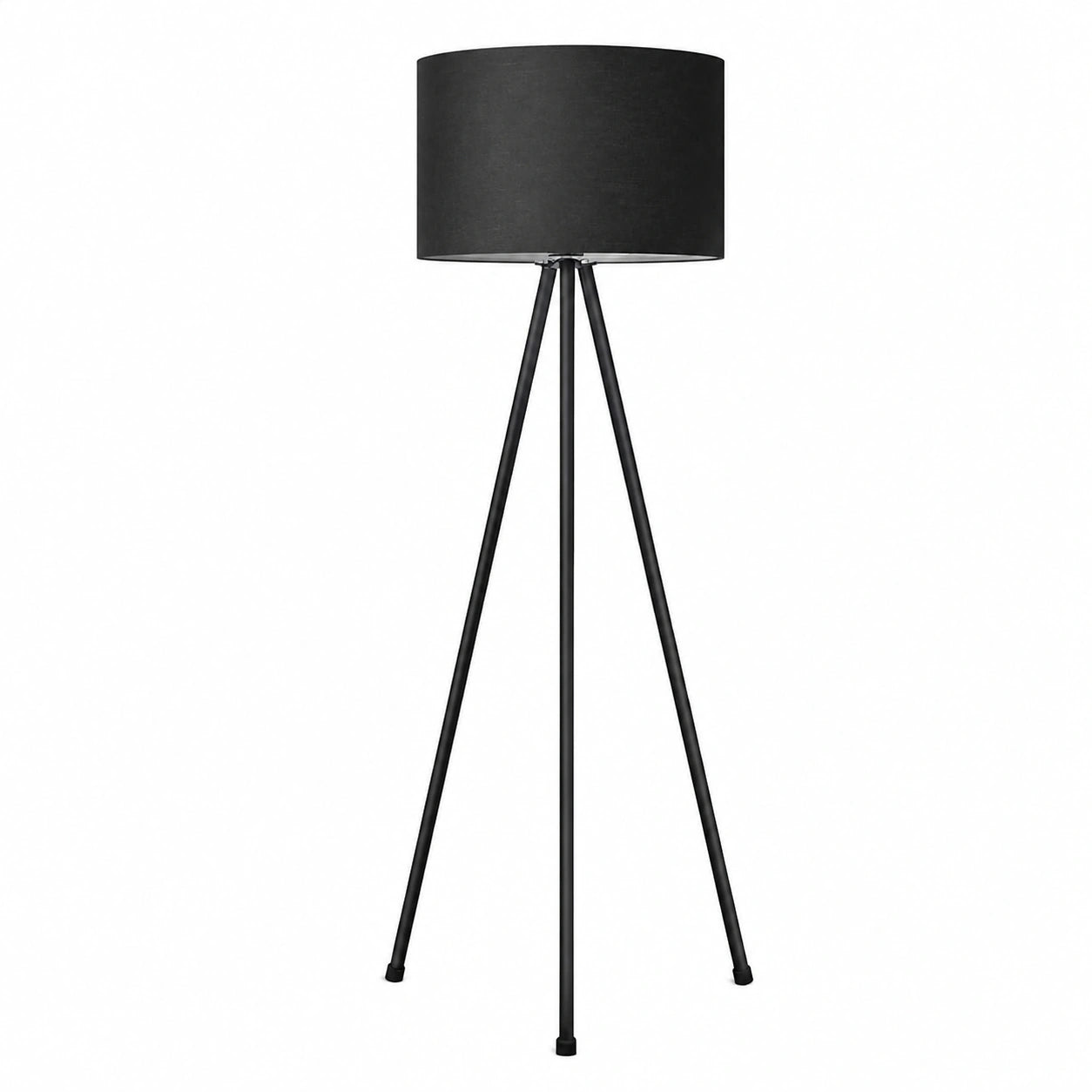 Moderne LED-Standleuchte, dimmbar mit Metall-Dreibein – Für Wohn- und Schlafzimmer, Schwarz